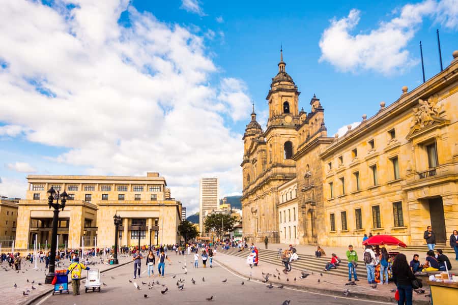 Bogotá City Tour with Monserrate, Gold and Botero Museums - Bolivar Square: where politics and conflict intersect