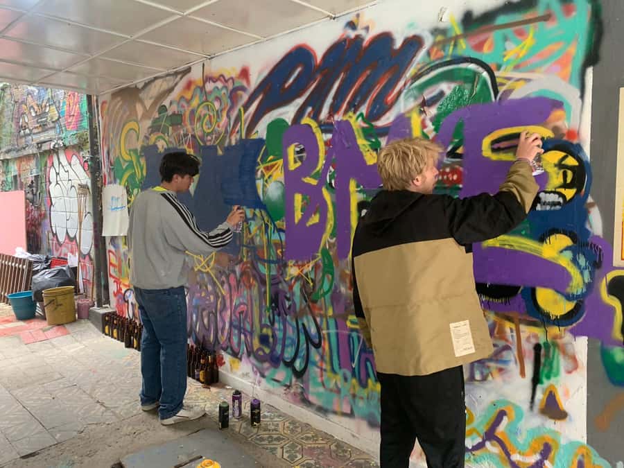 Fun Graffiti Workshop: The Art of Aerosol and Color - A Bogotá Street Art Class That Teaches More Than How to Spray