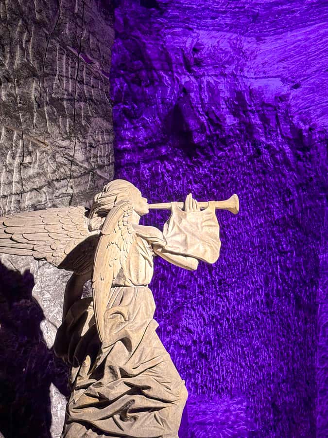 Salt Cathedral and Guatavita Lake with Lunch and Guide - Entering the Salt Cathedral 180 meters down