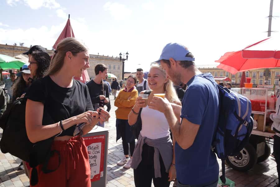 Shared Tour Bogota's Street Local Food - The hot chocolate with cheese stop: why this combination works